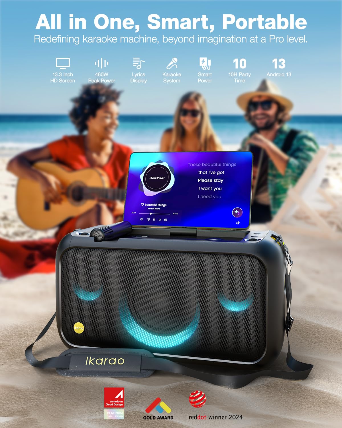 Karaoke Machine with 13.3