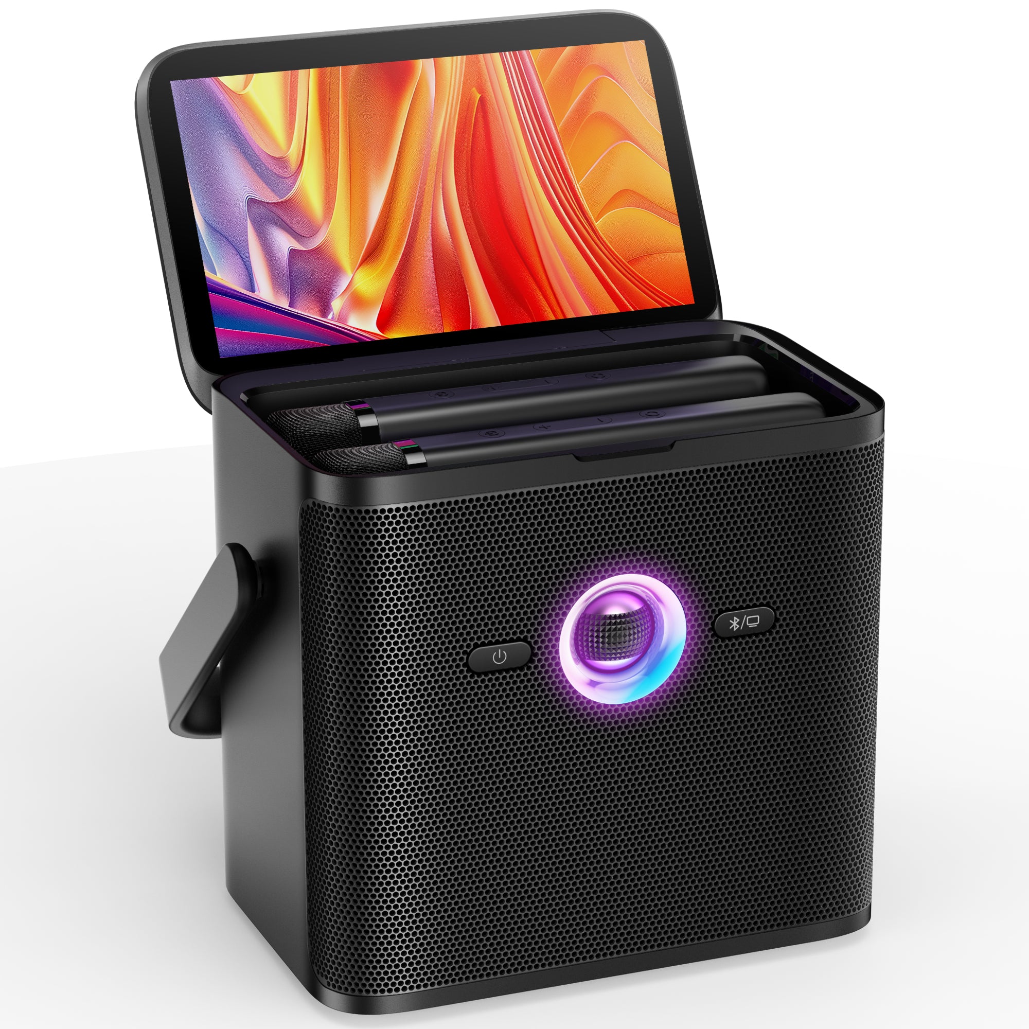 Kids Karaoke Machine with Lyrics Screen & 2 Wireless Mics